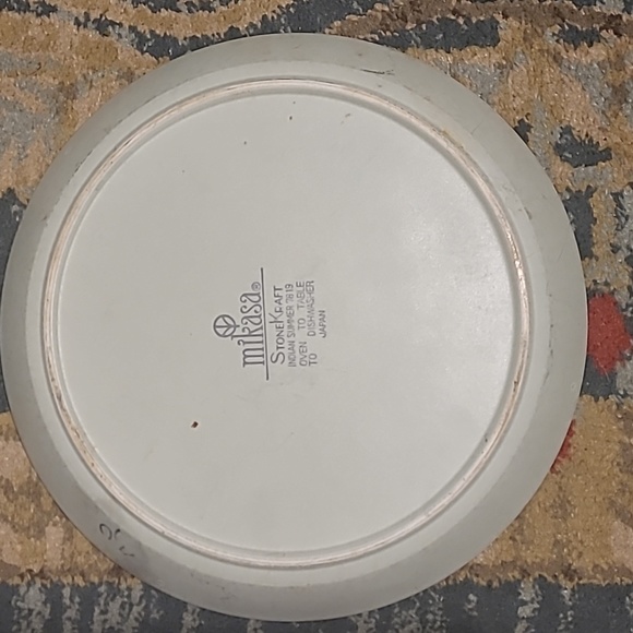 VINTAGE MIKASA 'INDIAN SUMMER' STONE KRAFT DINNER PLATES SET OF 2 - Picture 5 of 14